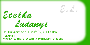 etelka ludanyi business card